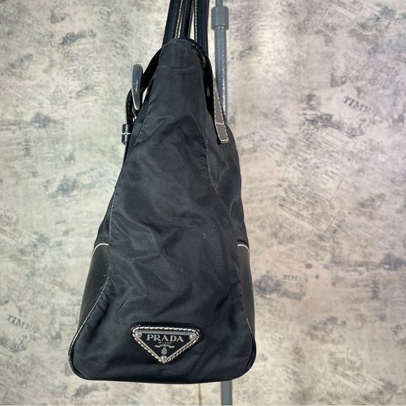 PRADA Nylon Leather Trimmed Tessuto Shouder Bag - Picture 5 of 16